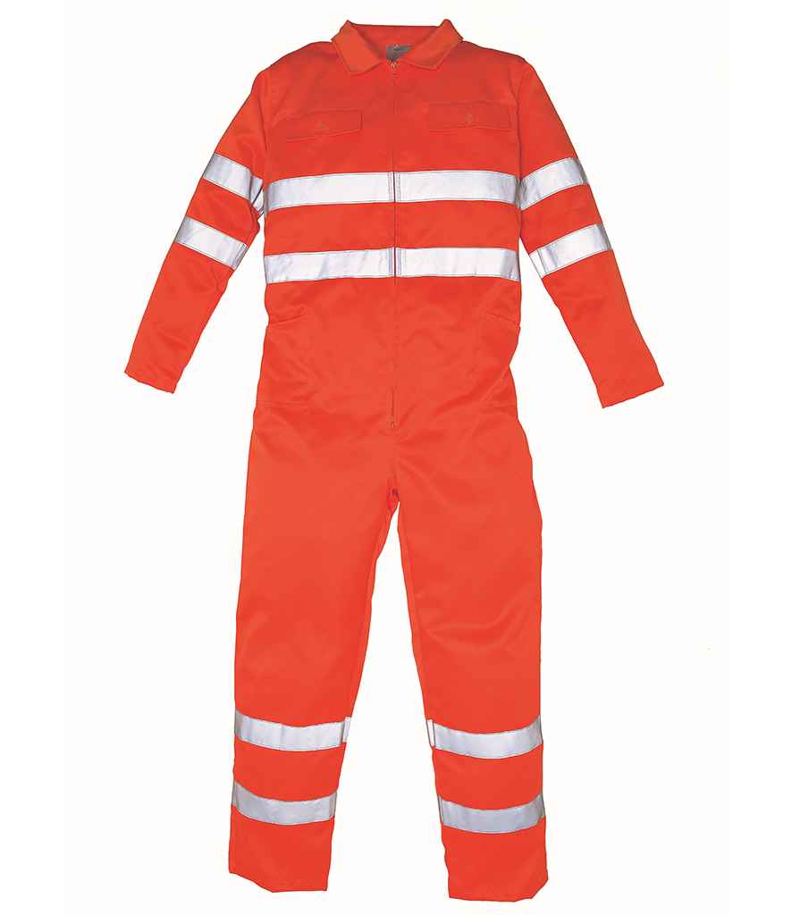 Yoko Hi-Vis Poly/Cotton Coverall - Orange (YK303)