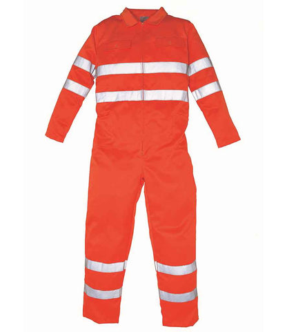 Yoko Hi-Vis Poly/Cotton Coverall - Orange (YK303)