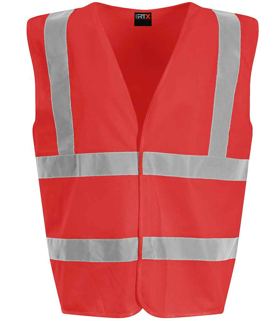 Pro RTX High Visibility Kids Waistcoat - Red - front