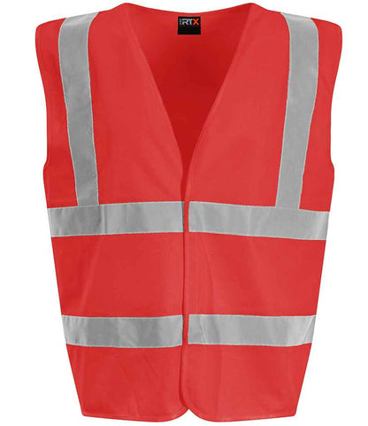 Pro RTX High Visibility Kids Waistcoat - Red - front