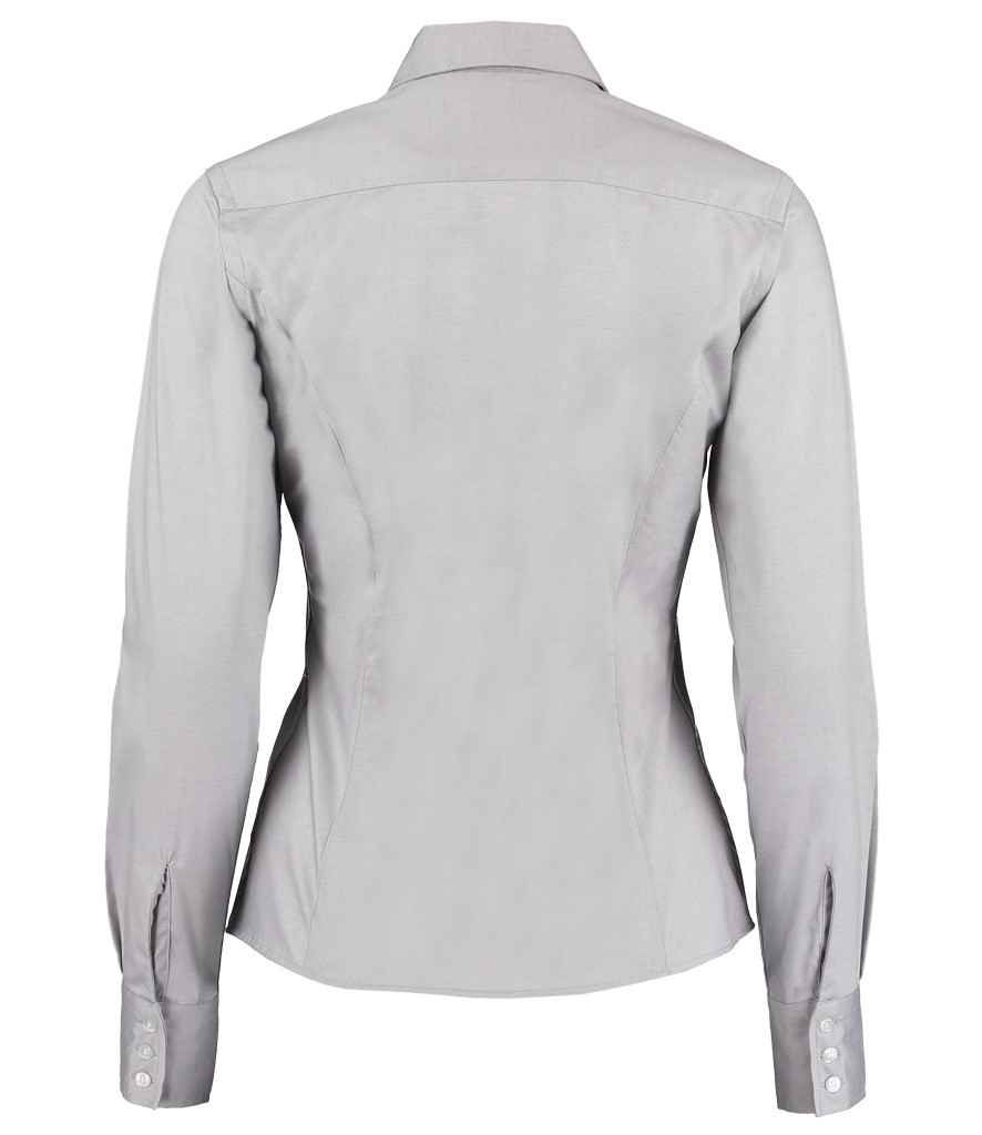 Kustom Kit Ladies Premium Long Sleeve Tailored Oxford Shirt - BACK