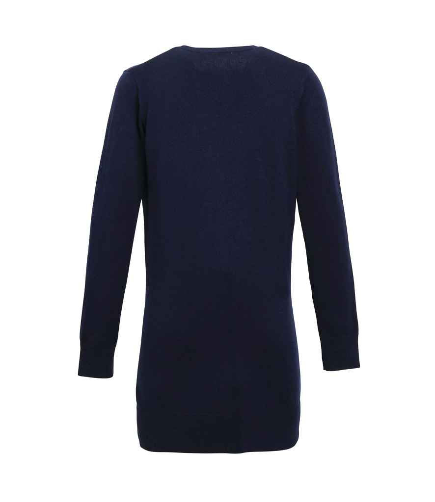 Premier Ladies Longline V Neck Cardigan - BACK