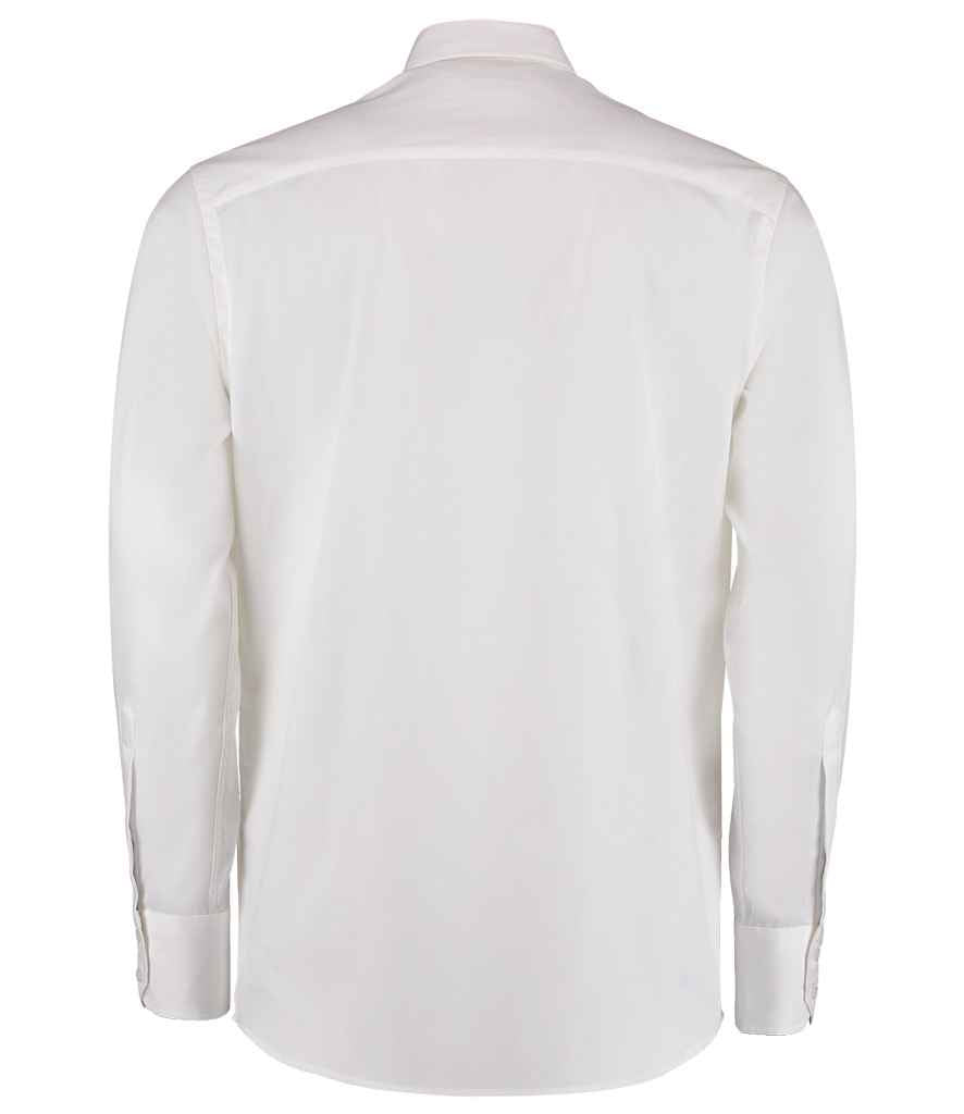 Kustom Kit Premium Long Sleeve Tailored Oxford Shirt - BACK