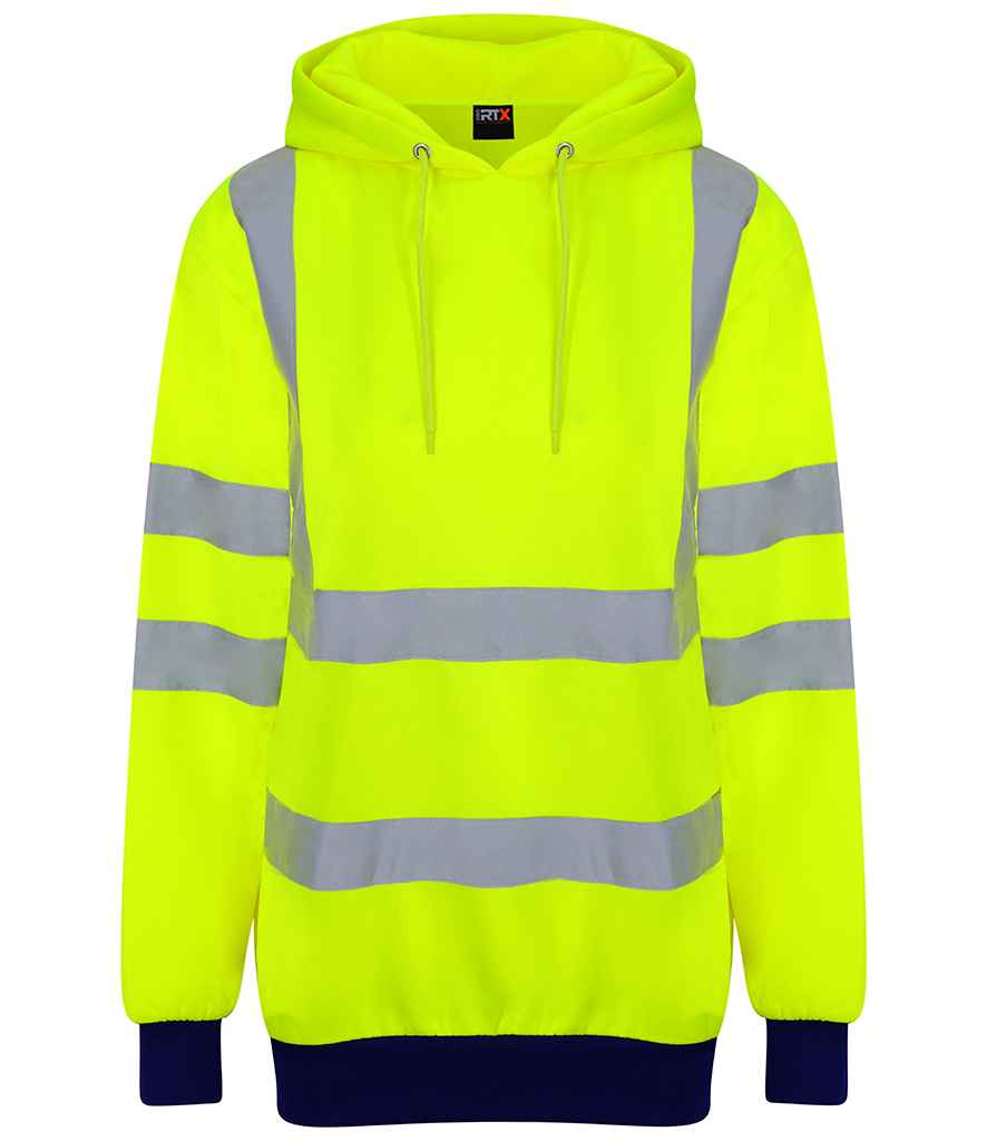 Pro RTX High Visibility Two Tone Hoodie - Yellow/Navy - front