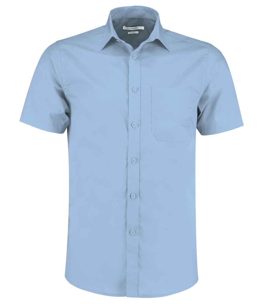 Kustom Kit Short Sleeve Tailored Poplin Shirt - FRONT