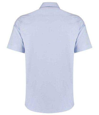 Kustom Kit Premium Short Sleeve Tailored Oxford Shirt - BACK