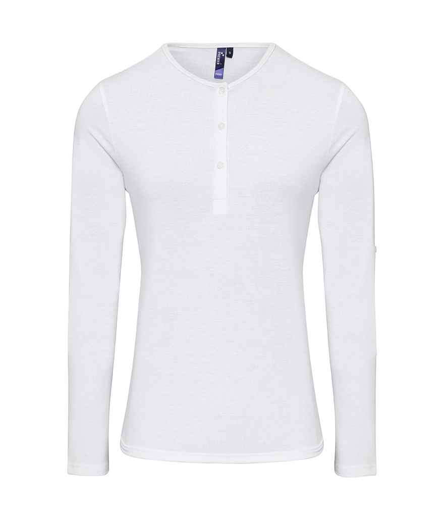 Premier Ladies Long John Roll Sleeve T-Shirt - FRONT