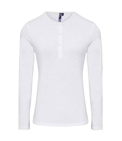 Premier Ladies Long John Roll Sleeve T-Shirt - FRONT