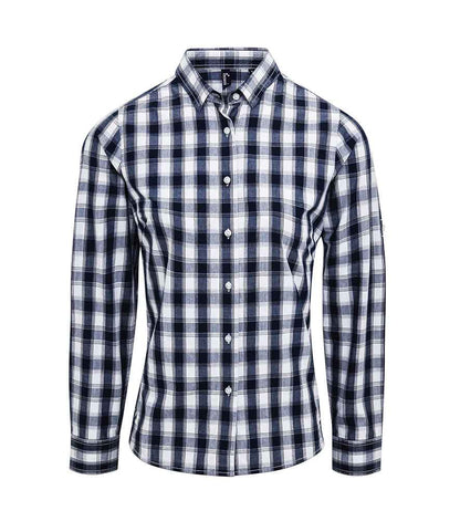 Premier Ladies Mulligan Check Long Sleeve Shirt - FRONT
