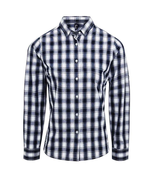 Premier Ladies Mulligan Check Long Sleeve Shirt - FRONT