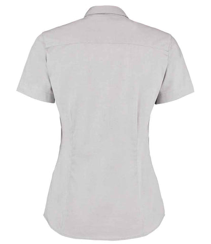 Kustom Kit Ladies Premium Short Sleeve Tailored Oxford Shirt - BACK