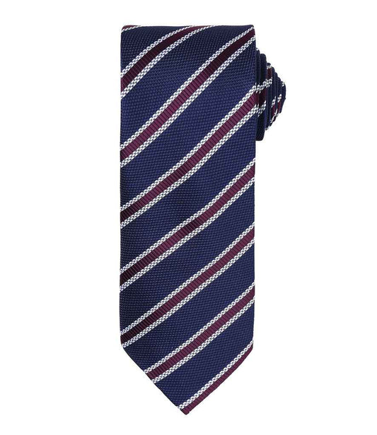 Premier Waffle Stripe Tie - FRONT