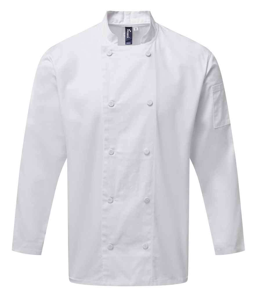 Premier Coolchecker® Long Sleeve Chef's Jacket - FRONT