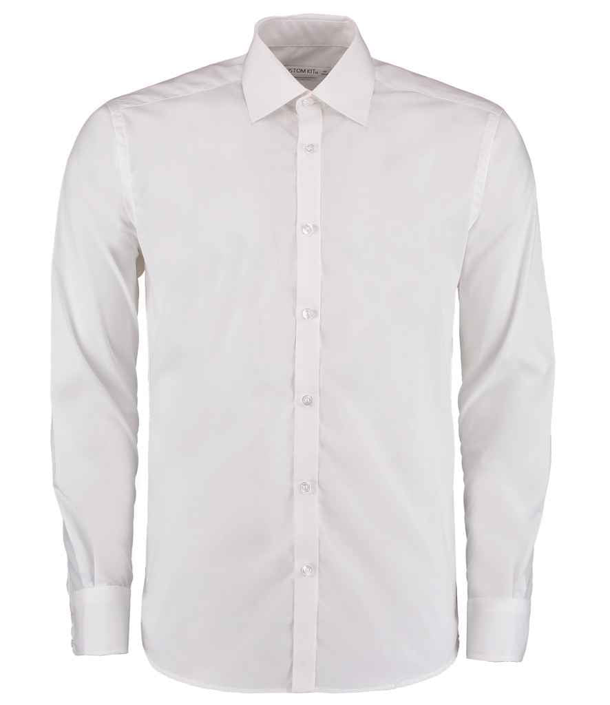Kustom Kit Long Sleeve Slim Fit Business Shirt - FRONT