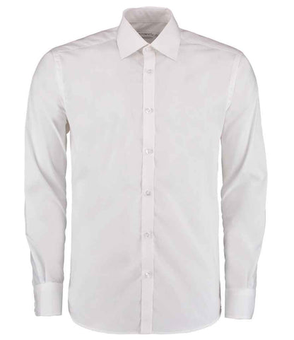 Kustom Kit Long Sleeve Slim Fit Business Shirt - FRONT