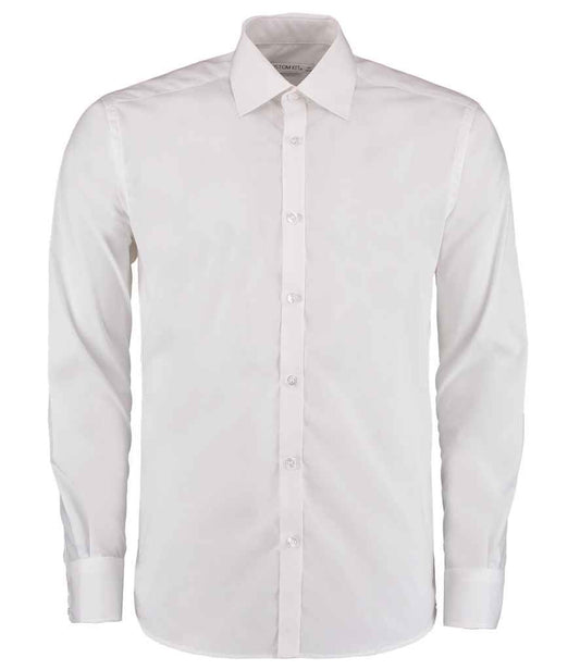 Kustom Kit Long Sleeve Slim Fit Business Shirt - FRONT