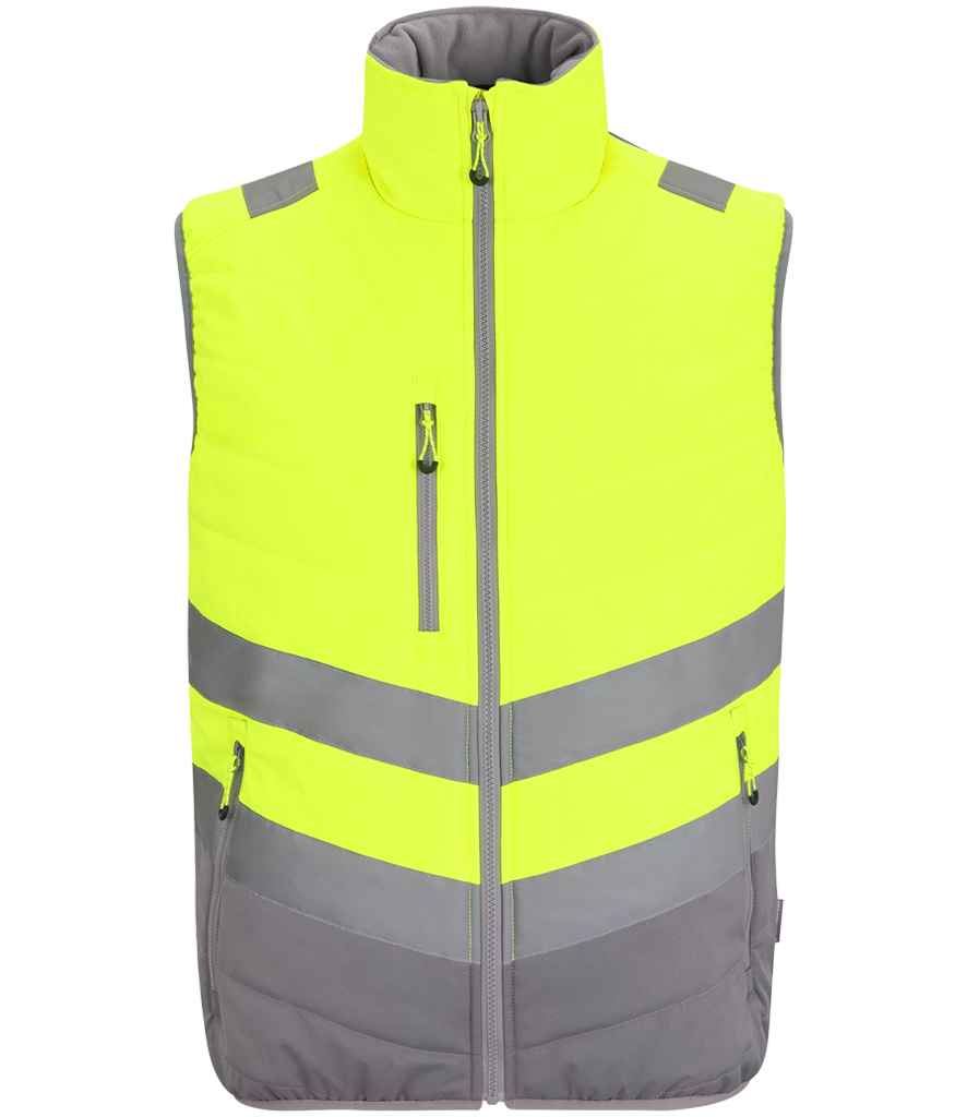 Regatta High Visibility Two Tone Thermal Baffle Bodywarmer - FRONT