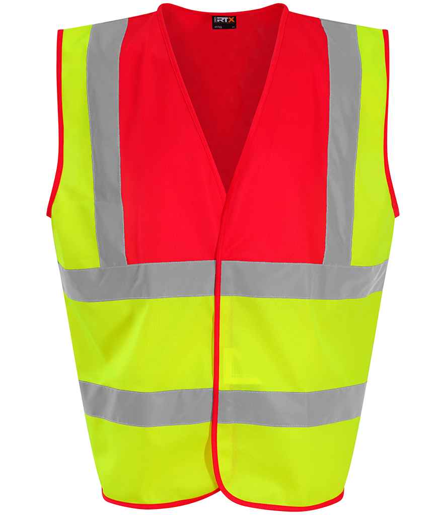 Pro RTX High Visibility Waistcoat - Yellow/Red - front