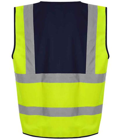 Pro RTX High Visibility Waistcoat - Yellow/Navy - back