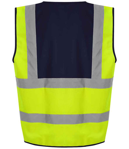 Pro RTX High Visibility Waistcoat - Yellow/Navy - back