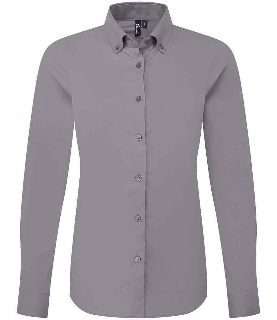 Premier Ladies Supreme Long Sleeve Oxford Shirt - FRONT