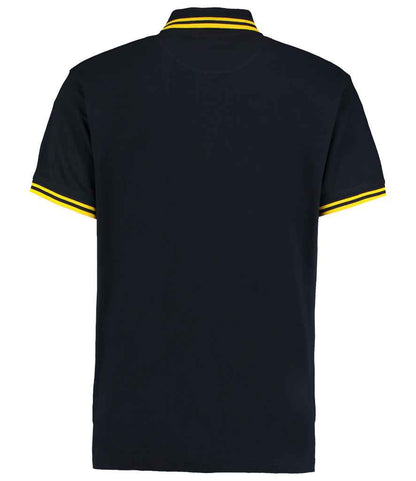 Kustom Kit Contrast Tipped Poly/Cotton Piqué Polo Shirt - BACK