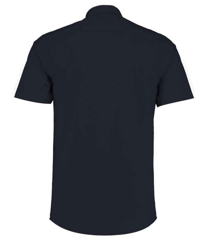 Kustom Kit Short Sleeve Tailored Poplin Shirt - BACK
