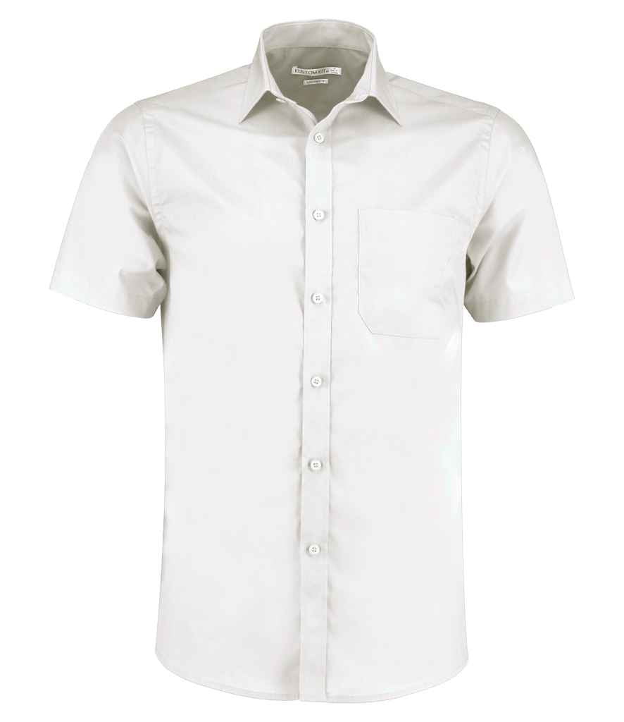 Kustom Kit Short Sleeve Tailored Poplin Shirt - FRONT