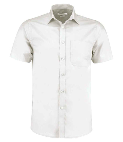 Kustom Kit Short Sleeve Tailored Poplin Shirt - FRONT