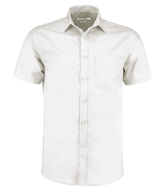 Kustom Kit Short Sleeve Tailored Poplin Shirt - FRONT