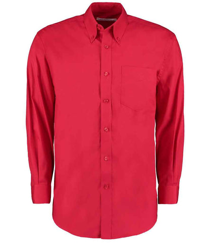Kustom Kit Premium Long Sleeve Classic Fit Oxford Shirt - FRONT