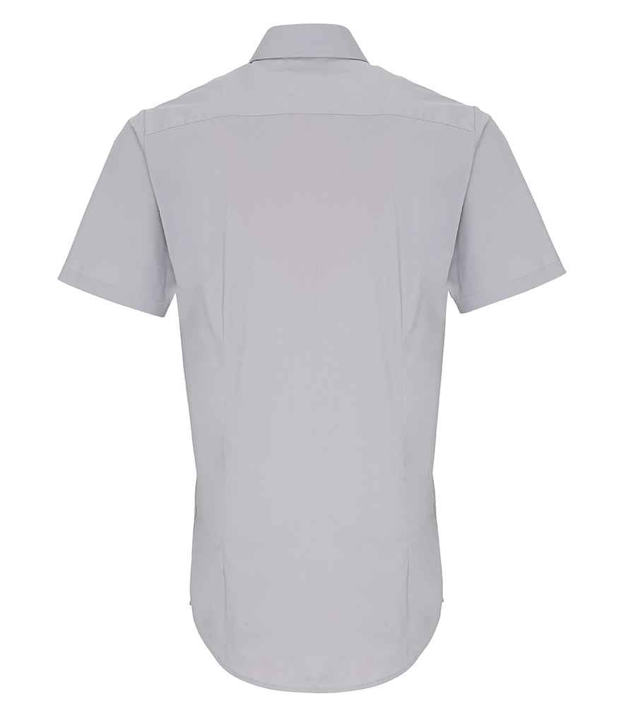 Premier Short Sleeve Stretch Fit Poplin Shirt - BACK