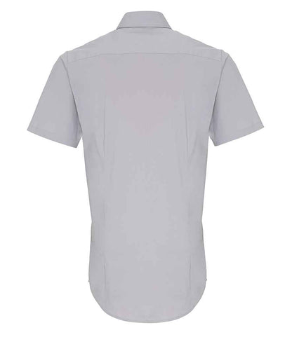 Premier Short Sleeve Stretch Fit Poplin Shirt - BACK