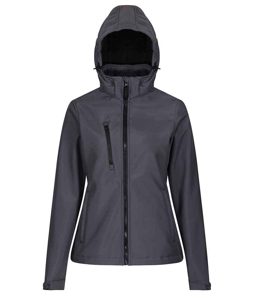 Regatta Ladies Venturer Three Layer Hooded Soft Shell Jacket - FRONT