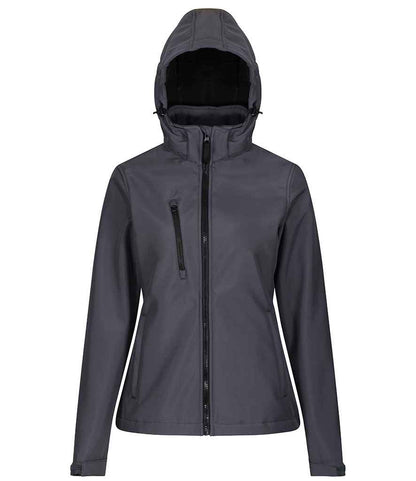 Regatta Ladies Venturer Three Layer Hooded Soft Shell Jacket - FRONT