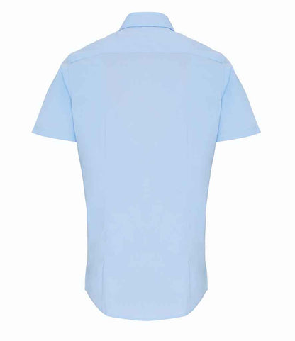 Premier Short Sleeve Stretch Fit Poplin Shirt - BACK