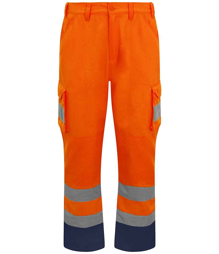 Pro RTX High Visibility Cargo Trousers - Orange - front