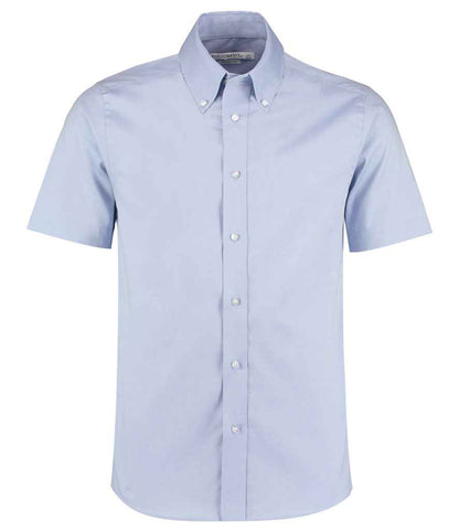 Kustom Kit Premium Short Sleeve Tailored Oxford Shirt - FRONT