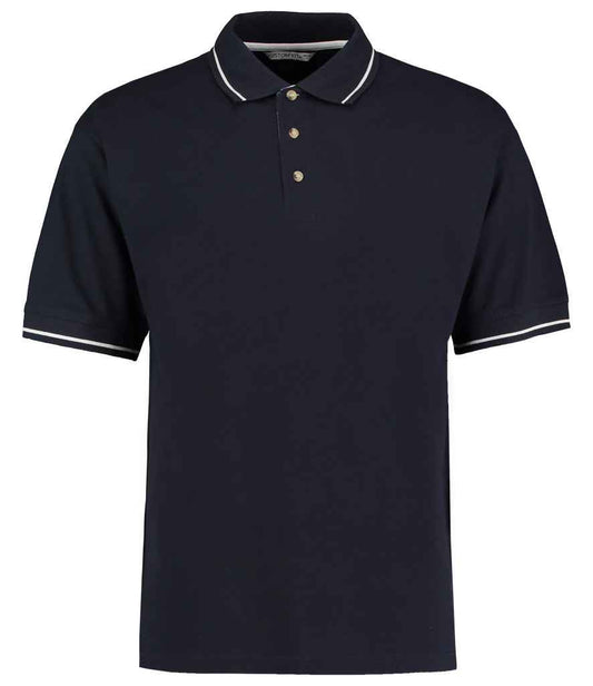 Kustom Kit St Mellion Tipped Cotton Piqué Polo Shirt - FRONT