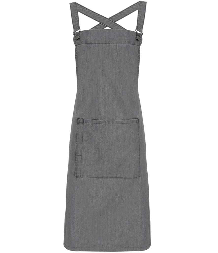 Premier Cross Back Barista Bib Apron - FRONT