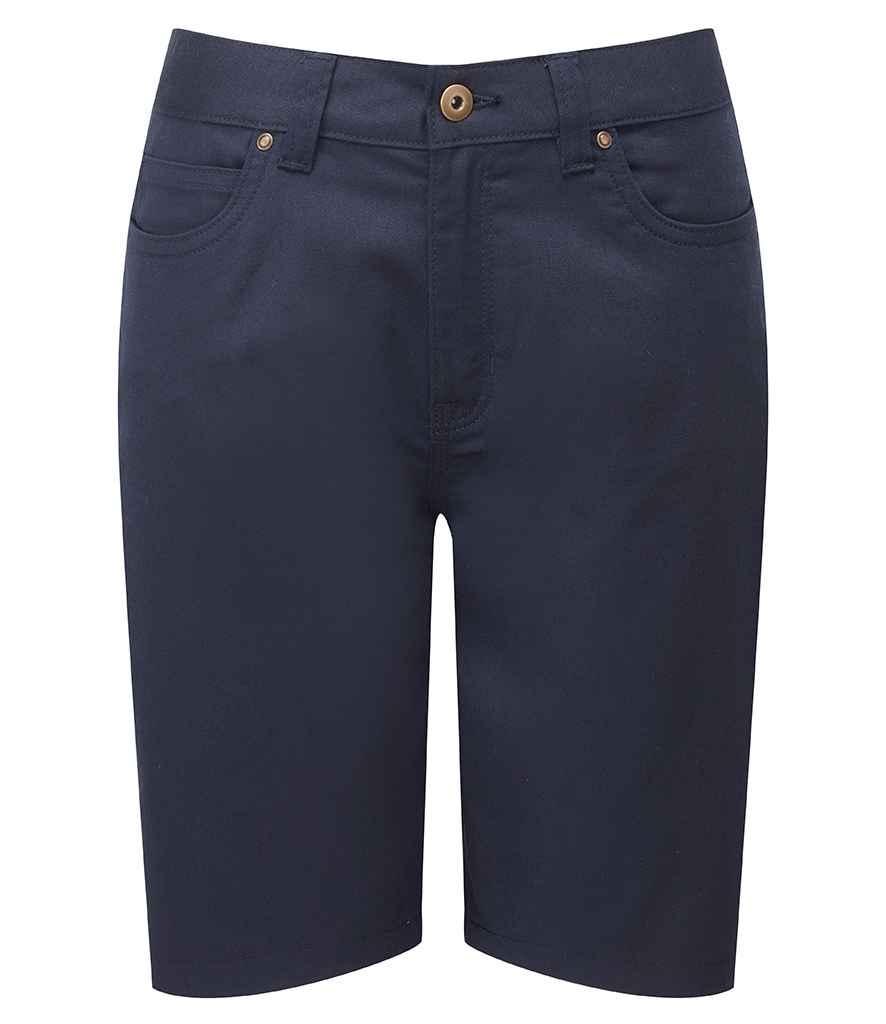 Premier Ladies Performance Chino Shorts - FRONT