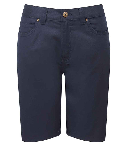 Premier Ladies Performance Chino Shorts - FRONT
