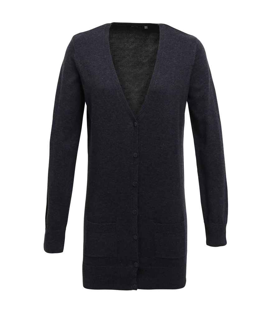 Premier Ladies Longline V Neck Cardigan - FRONT