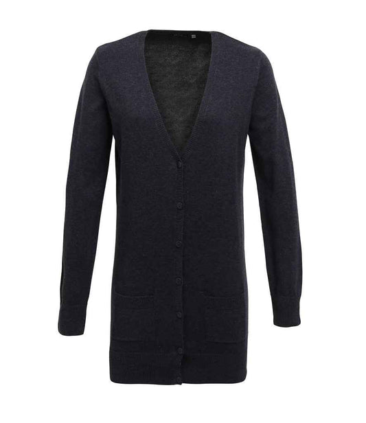 Premier Ladies Longline V Neck Cardigan - FRONT