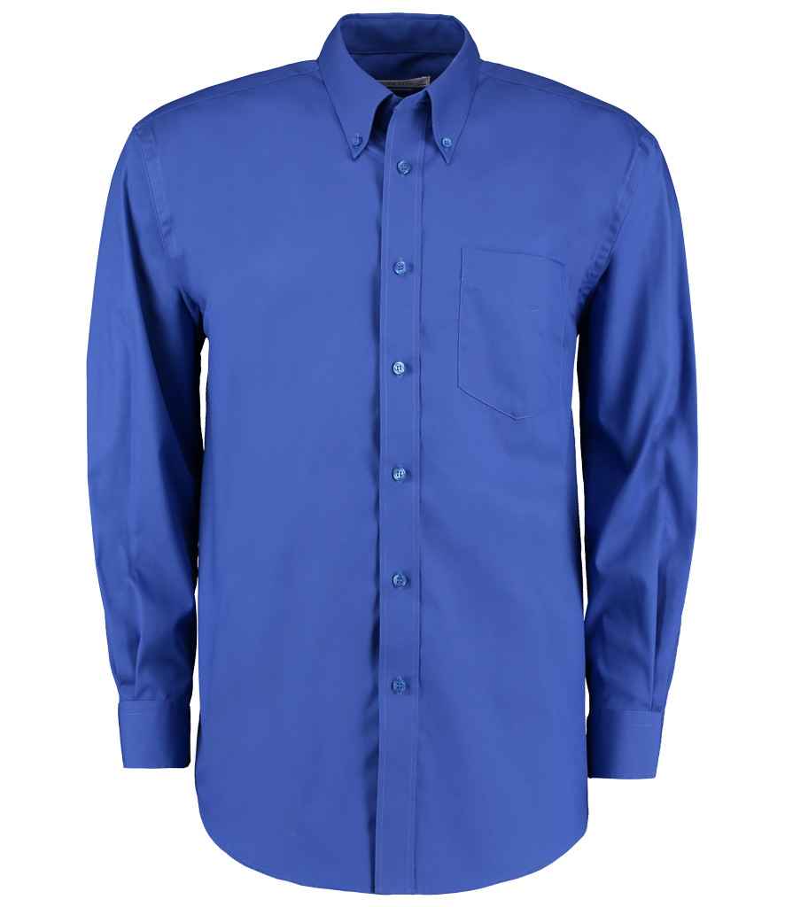 Kustom Kit Premium Long Sleeve Classic Fit Oxford Shirt - FRONT