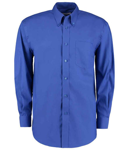 Kustom Kit Premium Long Sleeve Classic Fit Oxford Shirt - FRONT