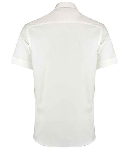 Kustom Kit Premium Short Sleeve Tailored Oxford Shirt - BACK
