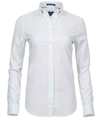 Tee Jays Ladies Perfect Long Sleeve Oxford Shirt - FRONT