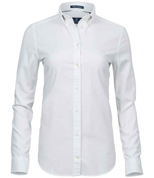 Tee Jays Ladies Perfect Long Sleeve Oxford Shirt - FRONT