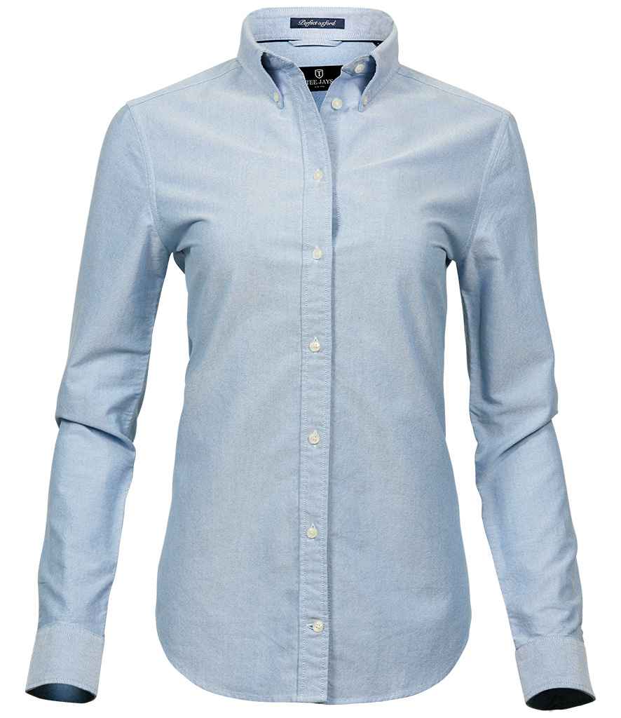 Tee Jays Ladies Perfect Long Sleeve Oxford Shirt - FRONT